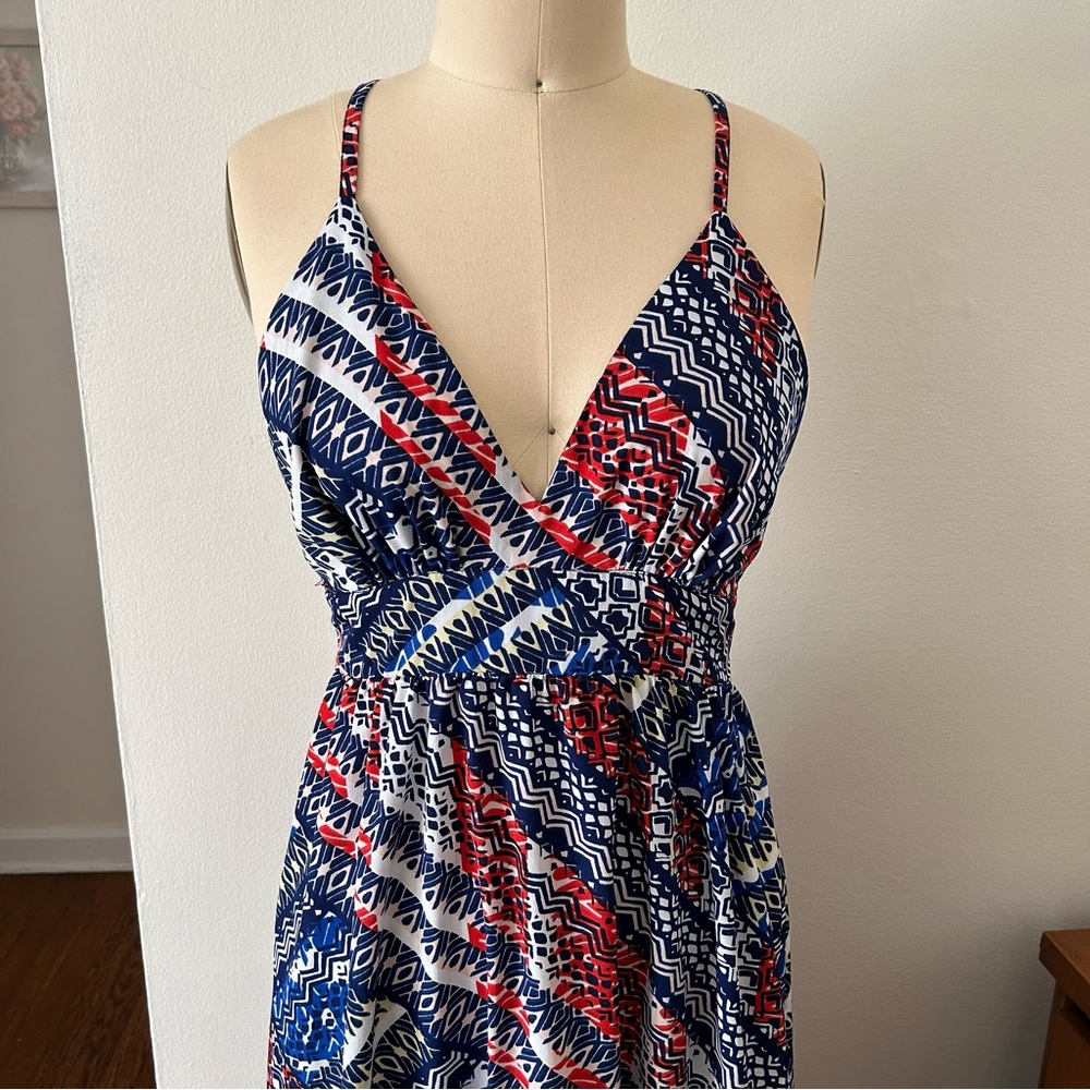 Retro Charlotte Russe Printed Halter Summer Dress